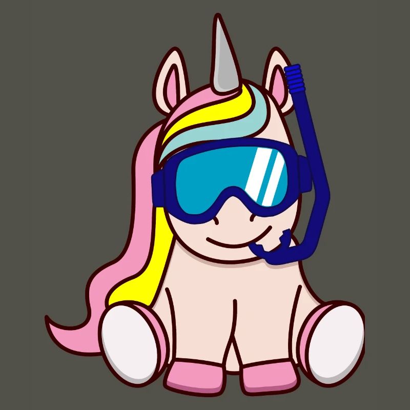 Taucher Einhorn Geschenkidee Geschenk