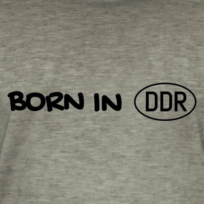 Born in DDR schwarz einzeilig