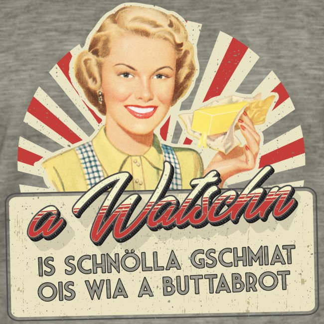 Vorschau: A Watschn is schnö gschmiat - Männer Vintage T-Shirt