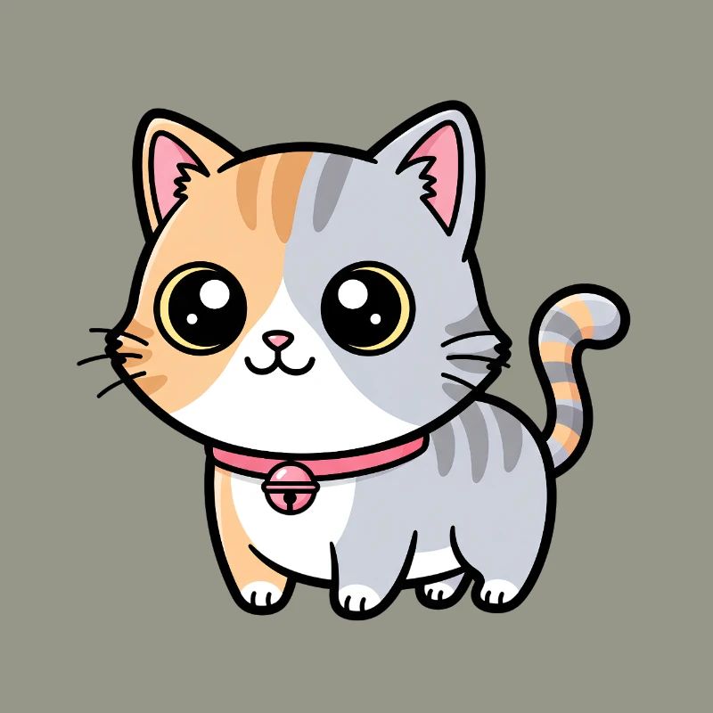 Charme de collier chaton calicot