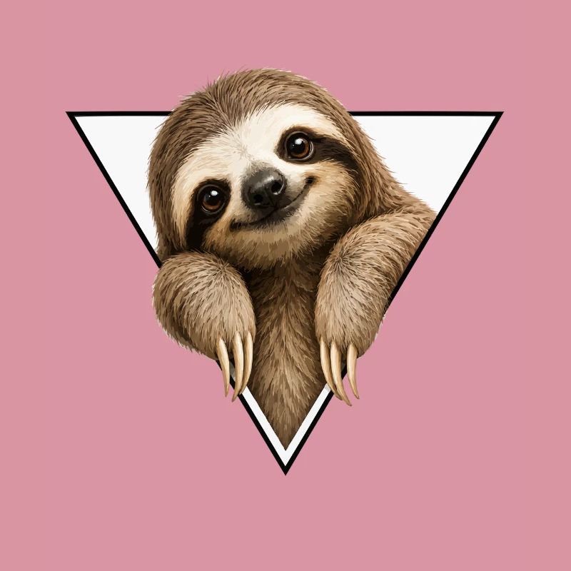 Sloth in triangle design