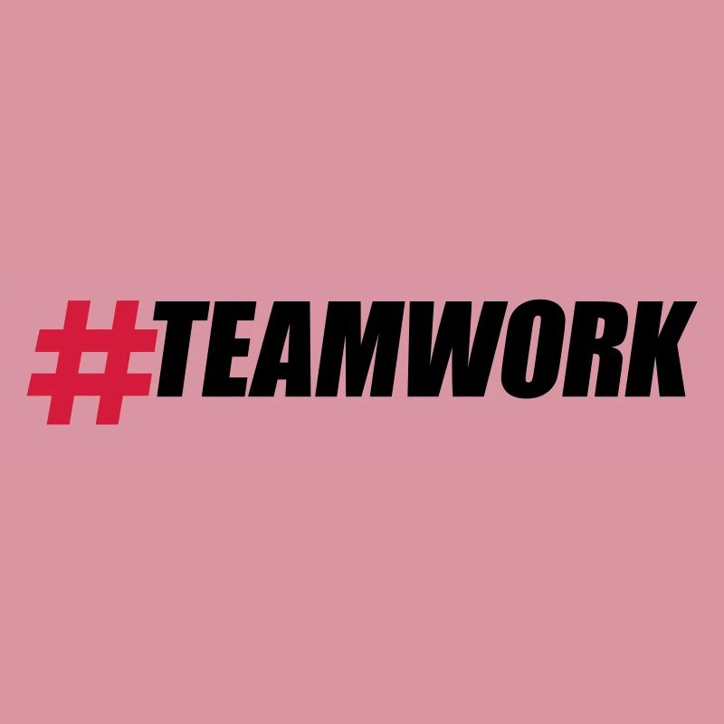 Hashtag Teamwork Logo Design Crew Freunde Gruppe B