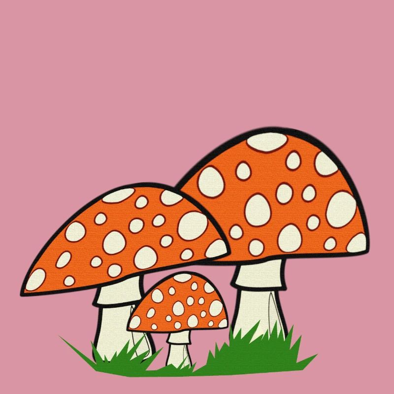 nature graphics, toadstools, great forest motifs