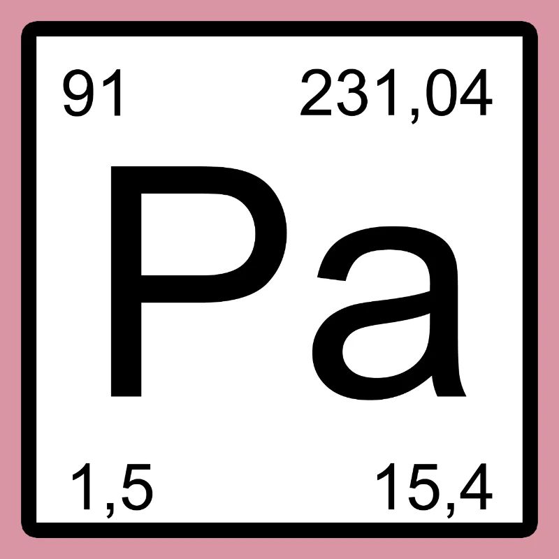 Protactinium Pa Element Typography
