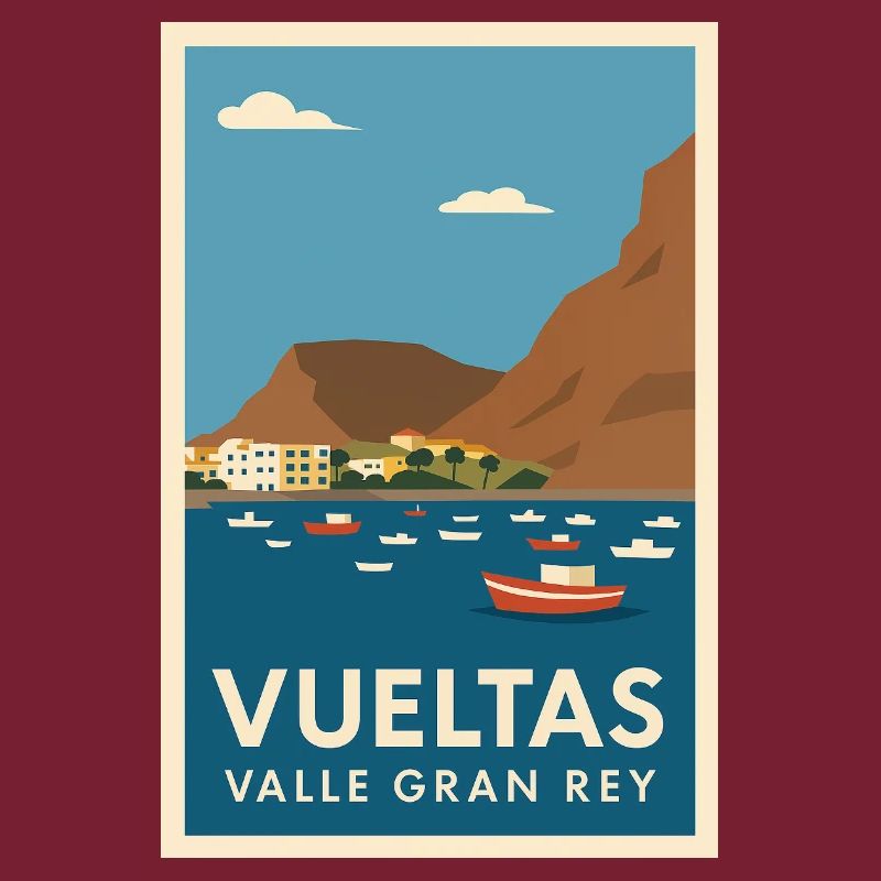 Affiche côtière de la Vuelta Valle Gran Rey