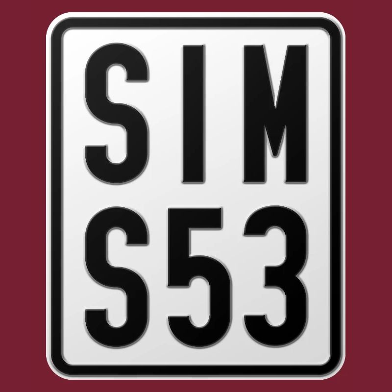 Plaque d’immatriculation du cyclomoteur Simson S53