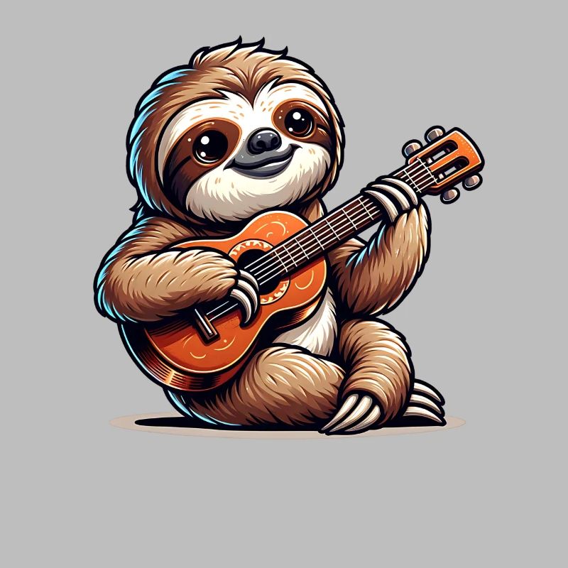 Conception de groupe de guitariste paresseux mignon