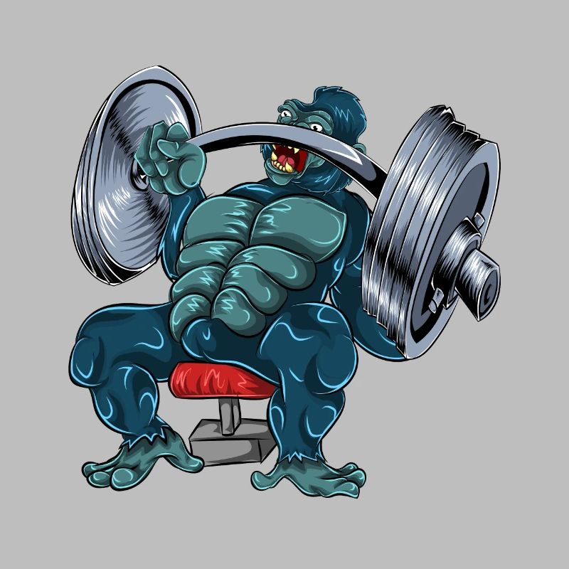 Gorilla monkey bench press