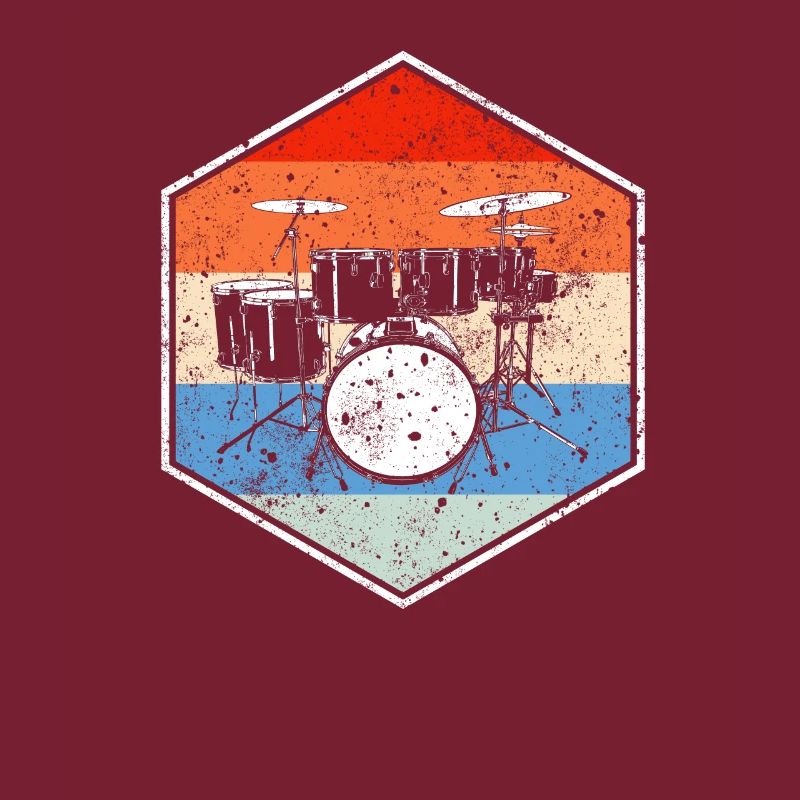 Retro Schlagzeug Drummer