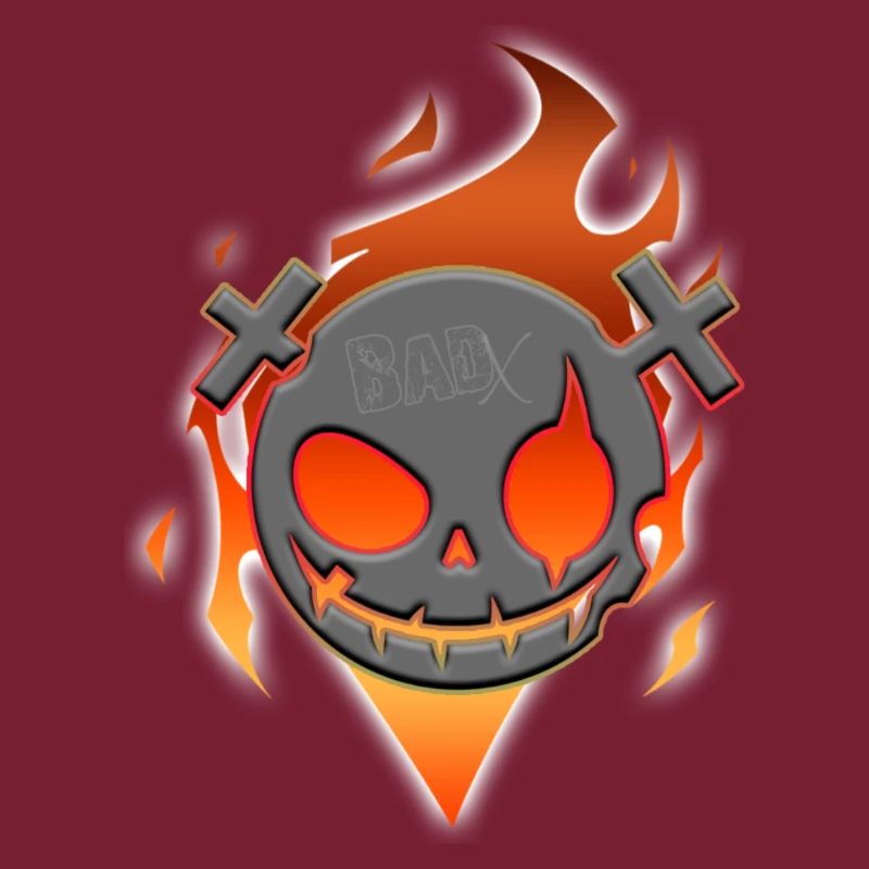 Comic Flame Skull