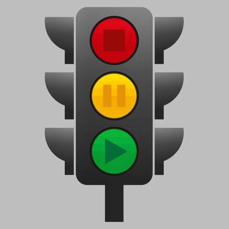 Feu de circulation (arrêt, pause, lecture)