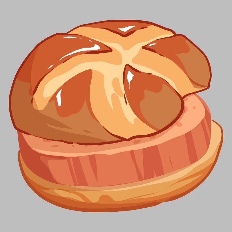 Comic Leberkäs Leberkäse Fleischkäse Buns