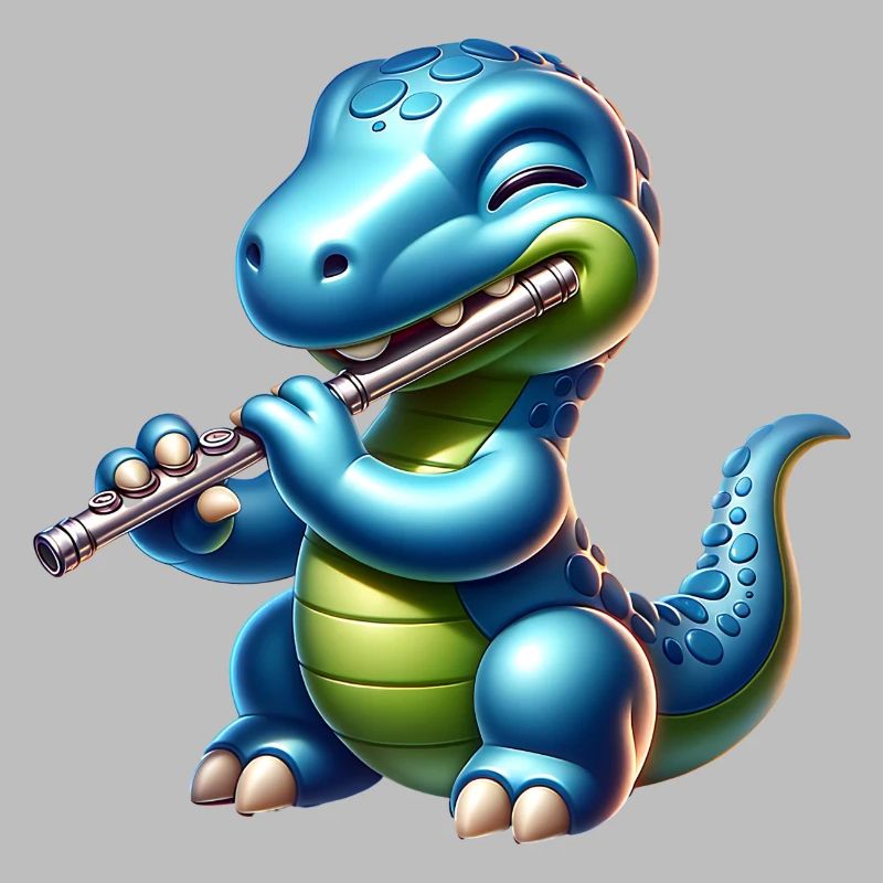 Conception musicale de flûte mignonne de jeu de dino
