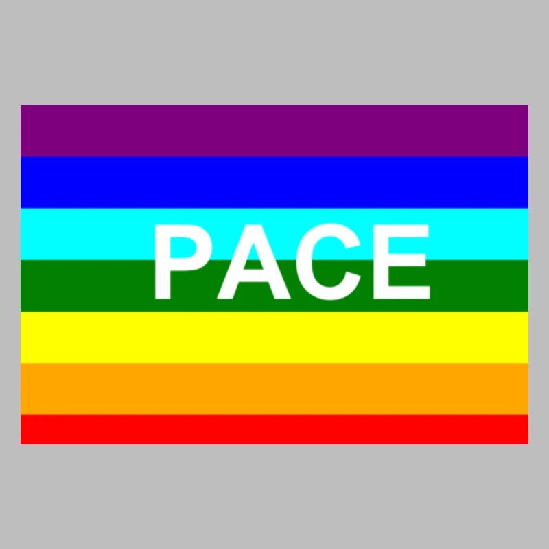 Peace / Pace-Regenbogen-Fahne