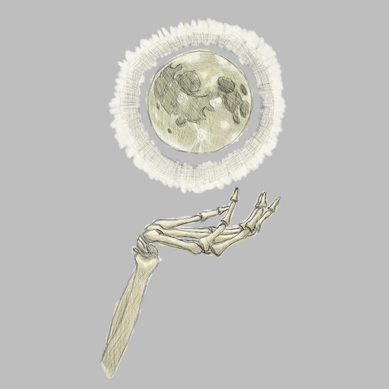 Bonehand with Moon