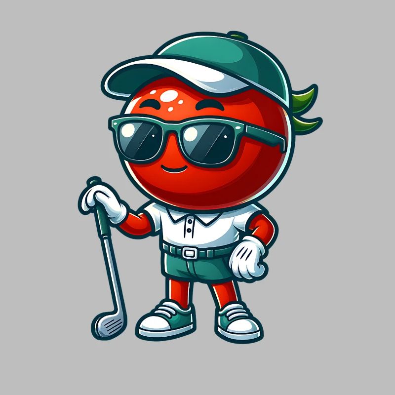Drôle de golf tomate frange élégamment avec des nuances
