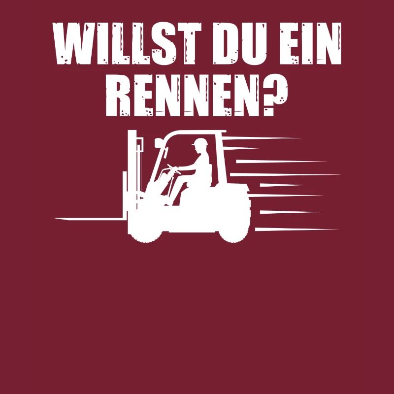 Willst du ein Rennen? Staplerfahrer Gabelstapler
