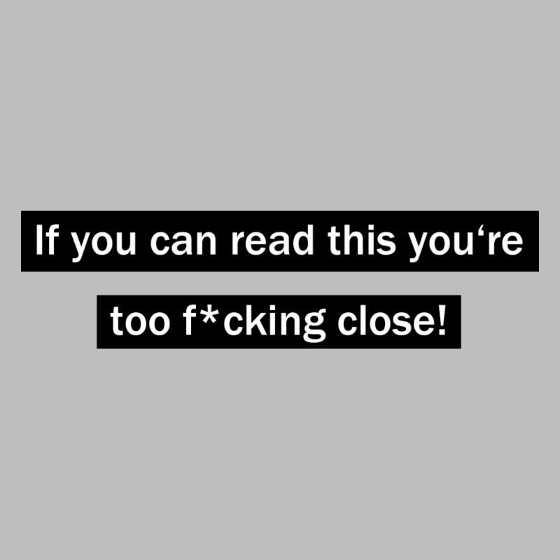 If you can read this ...