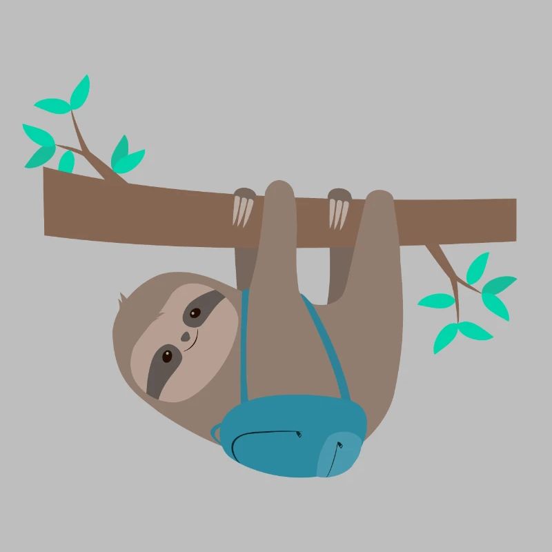 Sloth with backpack