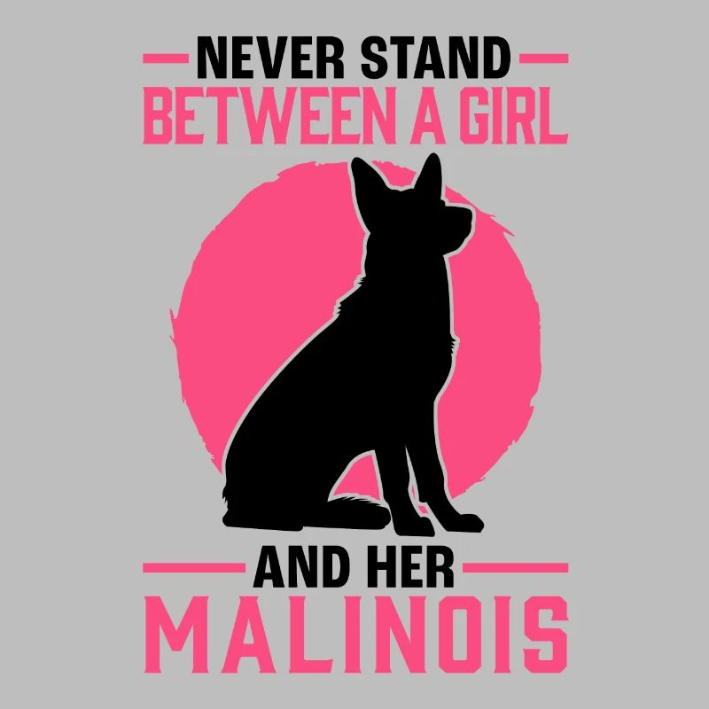 Mädchen mit Malinois Belgischer Schäferhund