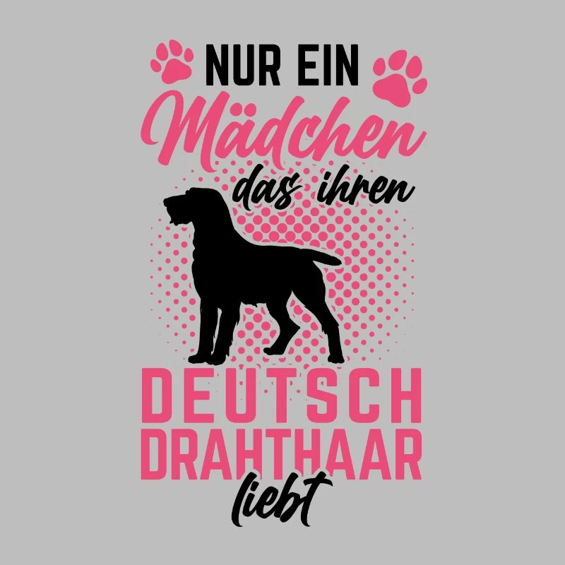 Mädchen das ihren Deutsch Drahthaar liebt