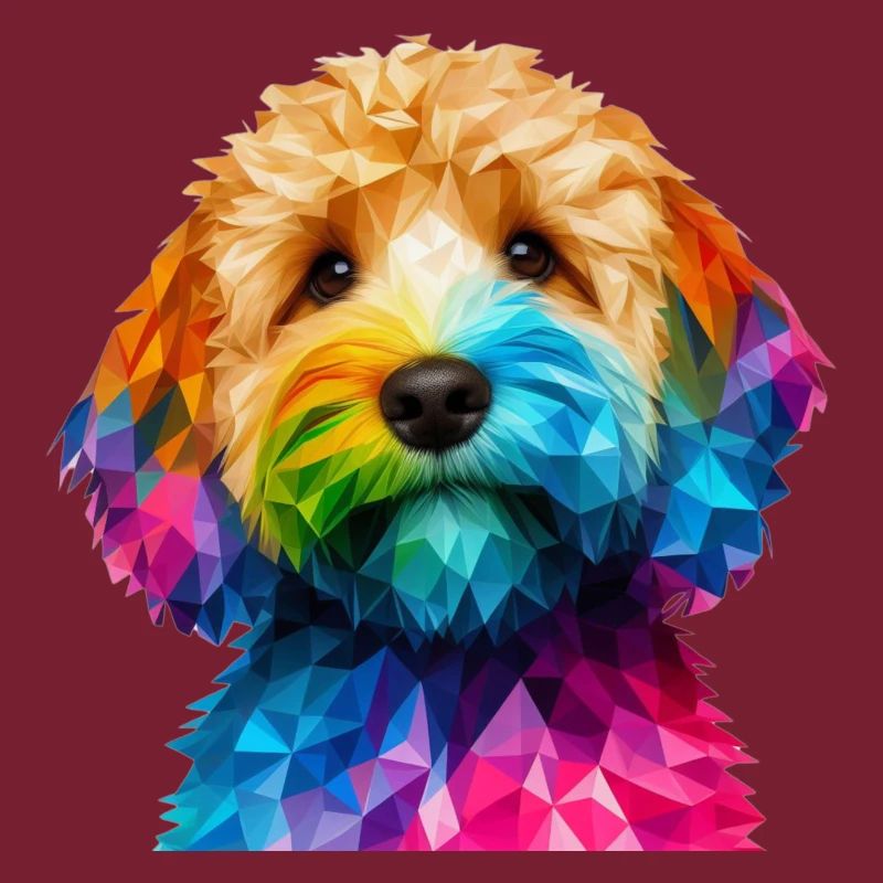 Modern geometric dog's muzzle cockapoo