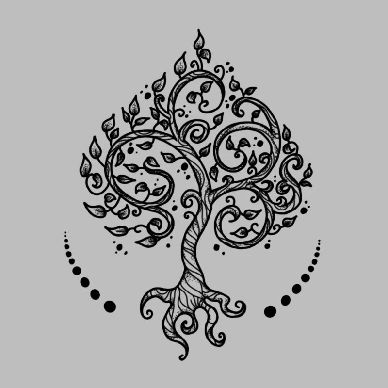 Asia Thai India Bodhi Tree Elements Arbre de vie