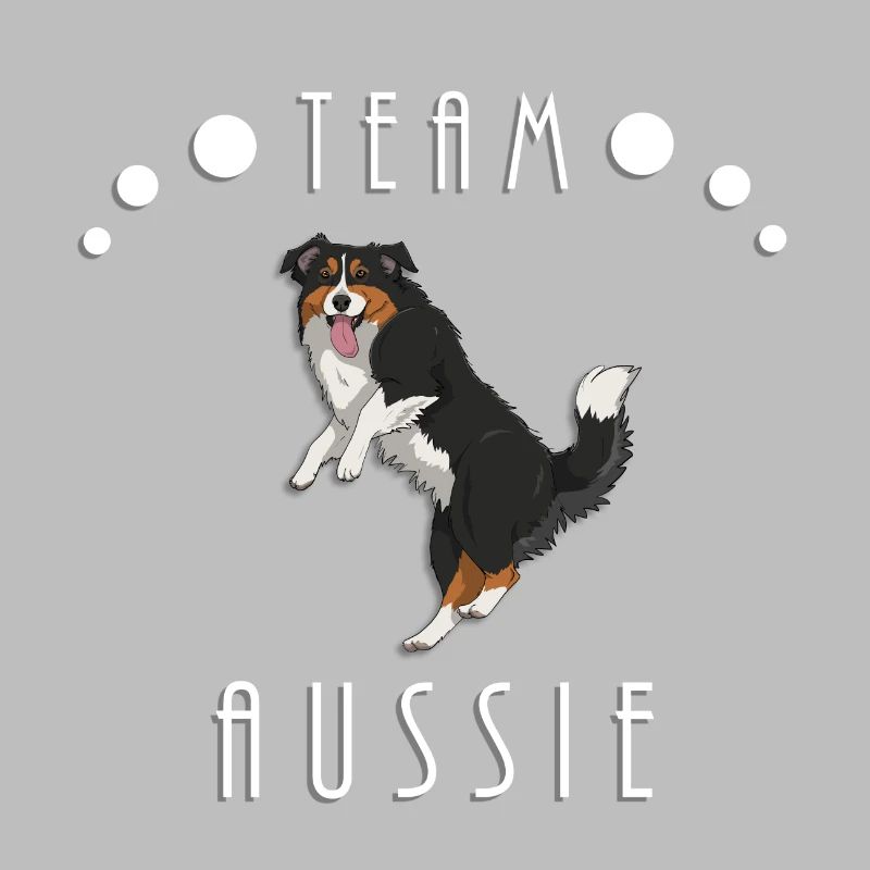 Team Aussie - Black Tri (with tail)