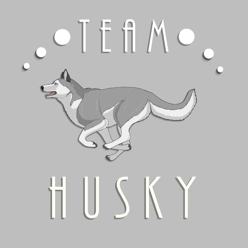 Team Husky - Grau und Weiß