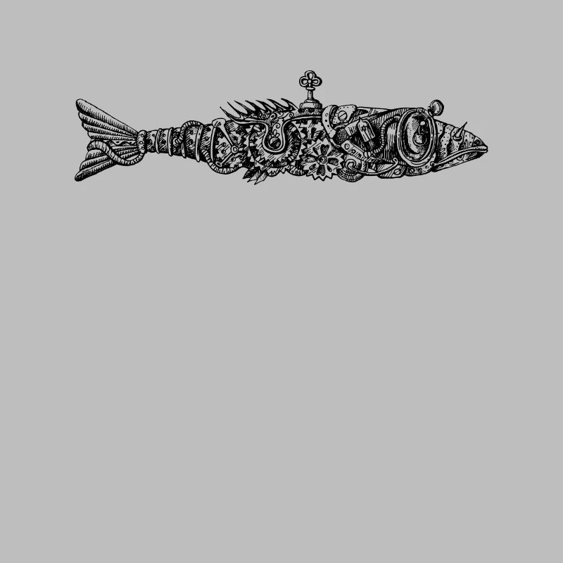 Steampunk Fish w/ Wind Up Key Clockwork