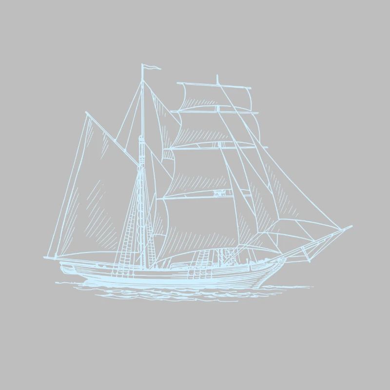 Dessin de bateau bleu clair