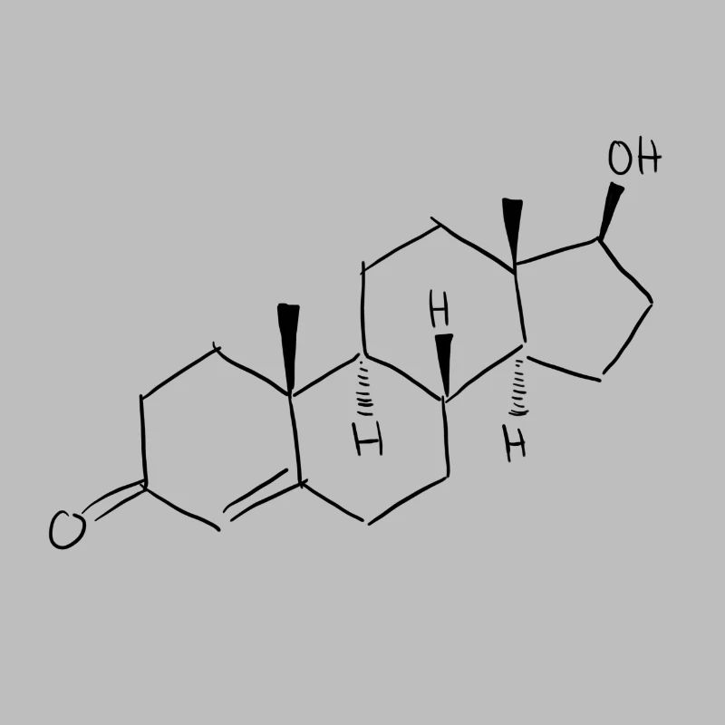 Testostérone, formule structurelle, mâle
