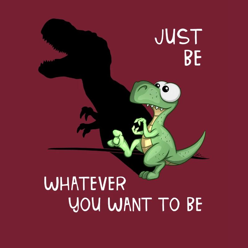 Dino Sei Du selbst T-Rex Schattenfigur Träumer