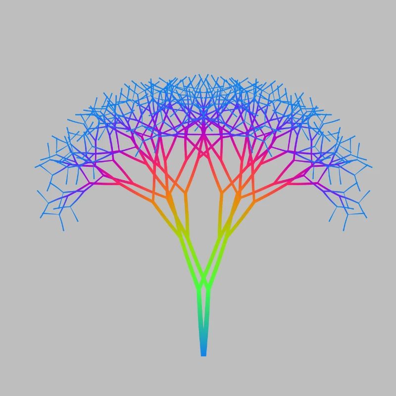 Baum mit Regenbogen Spektrum