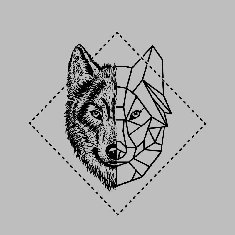 Wolf. Geometric. Abstract.