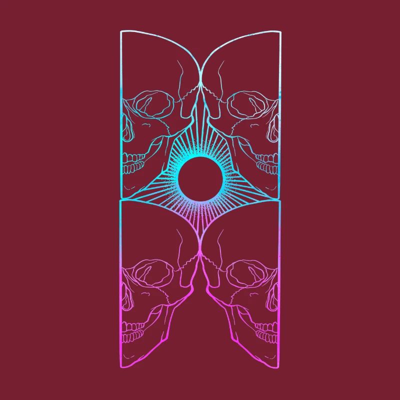 Skull art soleil couleur lining work