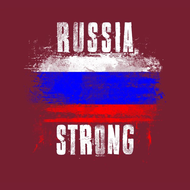 Russia Strong Distressed Graffiti Flag