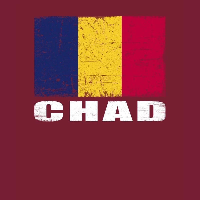 Drapeau du Tchad Grunge Drapeau du Tchad
