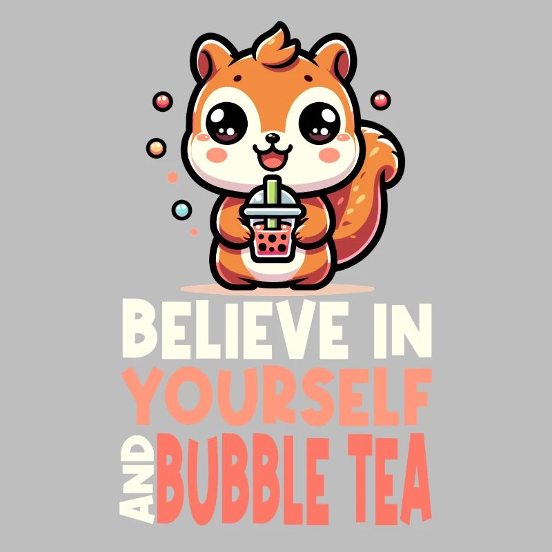 Kawaii Eichhörnchen Bubble Tea Glauben Sie an sich selbst