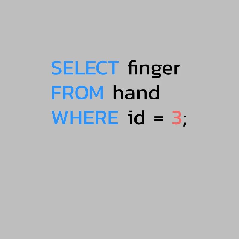Drôle SQL Finger Developer