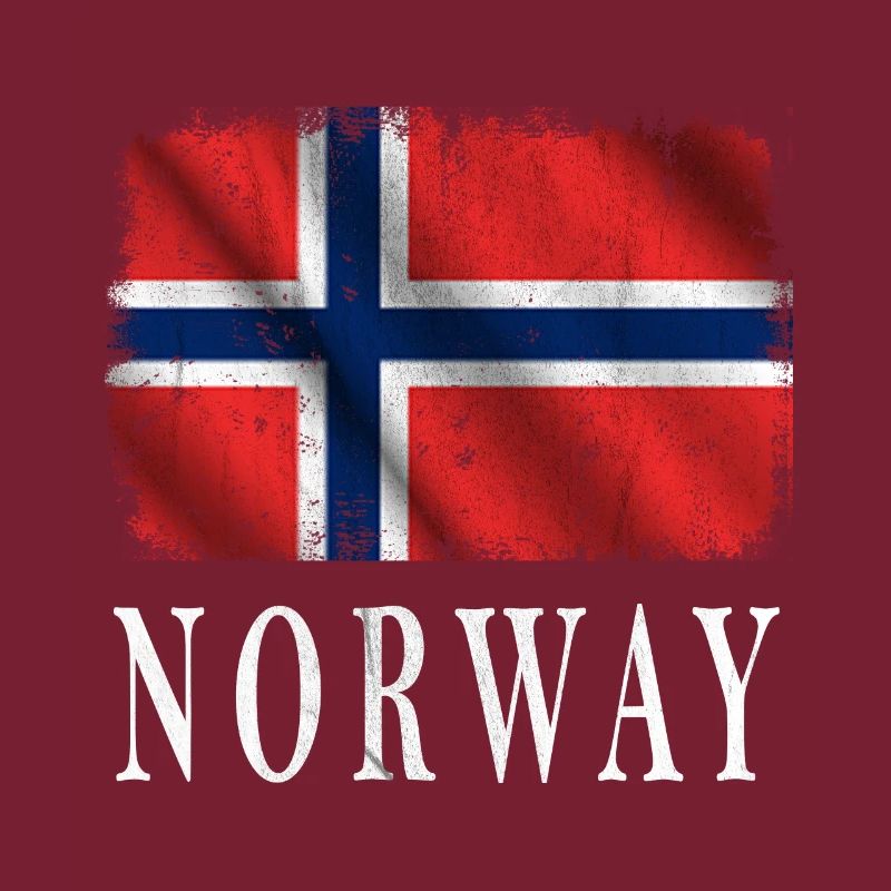 Drapeau de la Norvège, vintage de drapeau de la Norvège