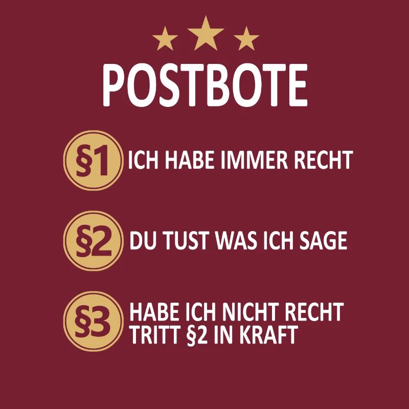Postbote Briefträger Post Paketdienst Beruf Spruch