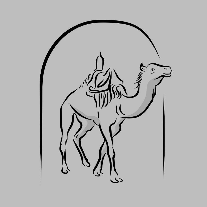 Camel with saddle