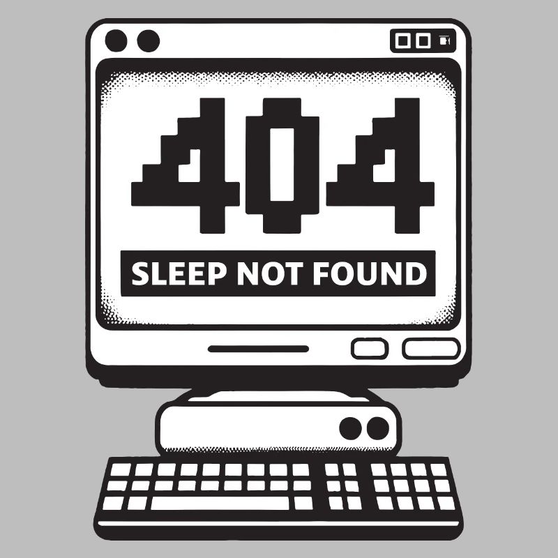 404 Sleep Not Found Drôle de programmateur d’insomnie