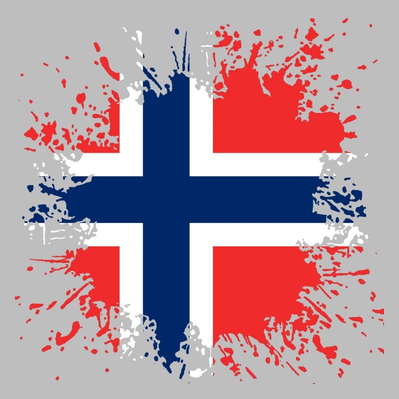 Norvège Norge Norvège Drapeau Splash