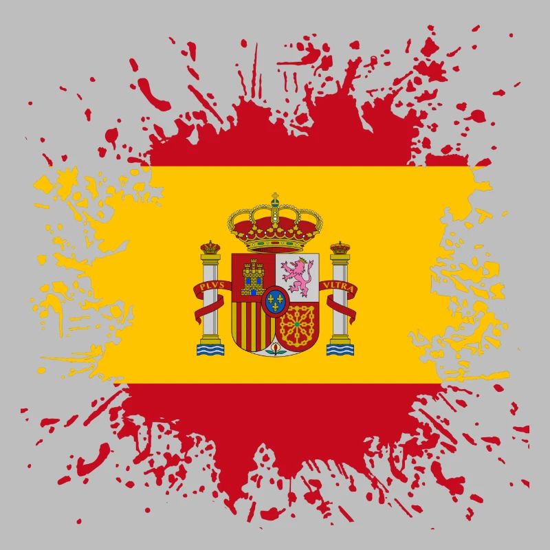 Éclaboussures de couleur drapeau Espagne