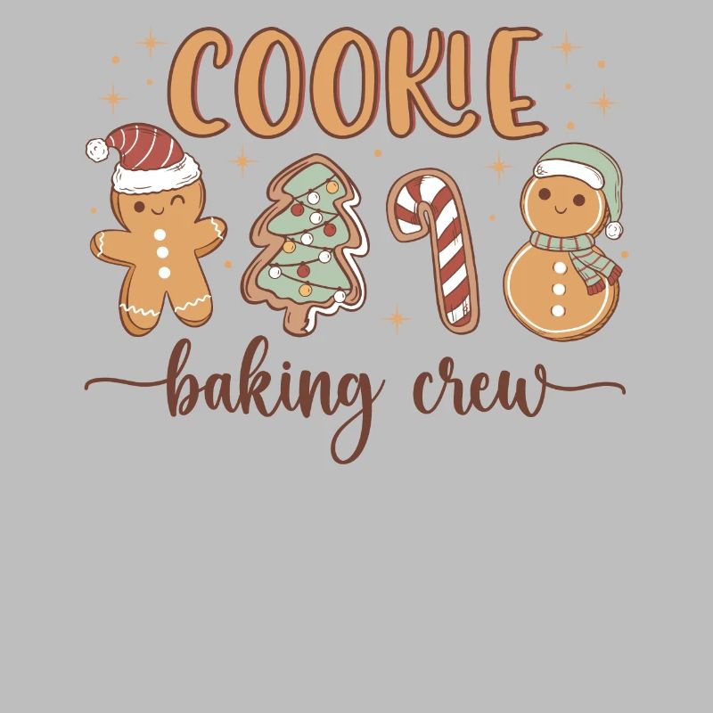 Équipe de cuisson de biscuits de Noël Pain d’épices drôle