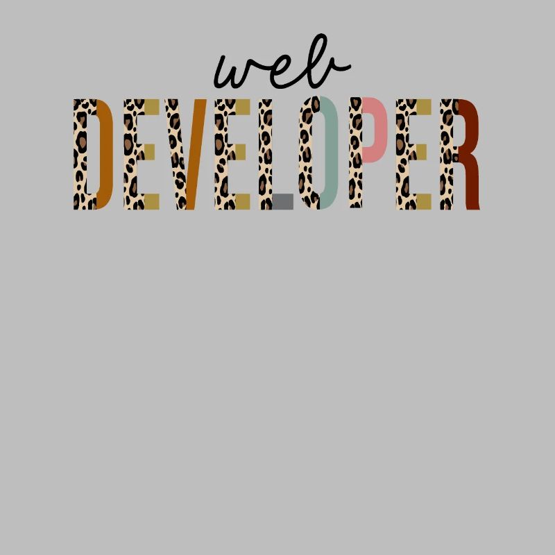 web developer Leopard Print Funny