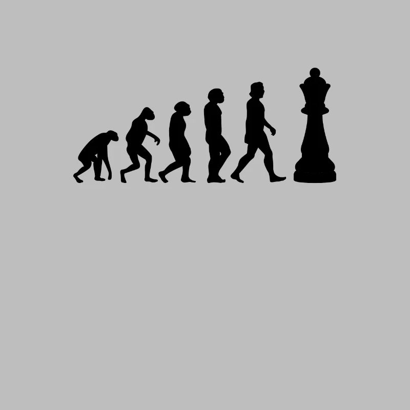 SCHACH SCHACHSPIELER SCHACHBRETT Chess Evolution