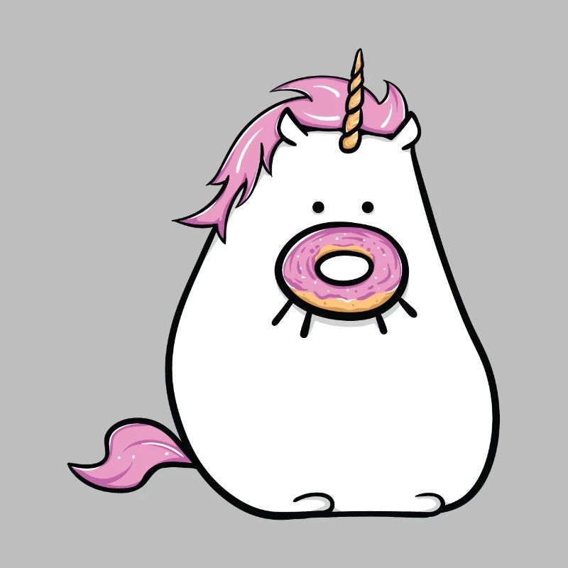 Einhorn Donut Regenbogen Essen Süßes Lecker Trend